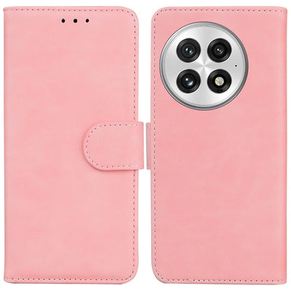 For OnePlus 13 Skin Feel Pure Color Flip Leather Phone Case(Pink) - OnePlus Cases by buy2fix | Online Shopping UK | buy2fix