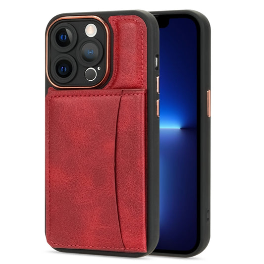 For iPhone 13 Pro Max Multifunctional Magsafe Magnetic Card Bag Phone Case(Red) - iPhone 13 Pro Max Cases by buy2fix | Online Shopping UK | buy2fix