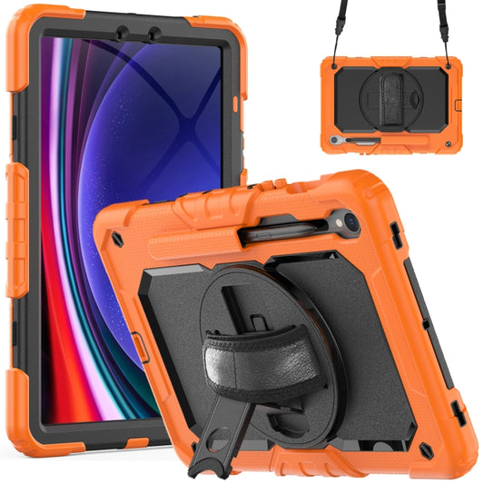 For Samsung Galaxy Tab S9 / S8 / S7 Silicone + PC Tablet Case(Orange+Black) - Galaxy Tab S9 Cases by buy2fix | Online Shopping UK | buy2fix