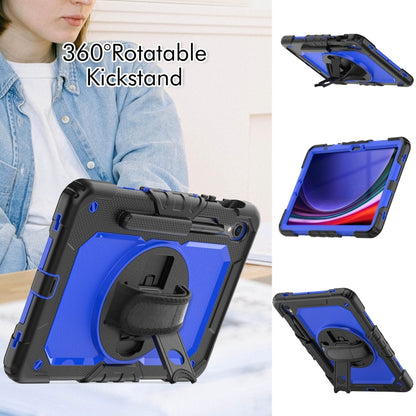 For Samsung Galaxy Tab S9 / S9 FE Silicone + PC Tablet Case(Black+Dark Blue) - Galaxy Tab S9 Cases by buy2fix | Online Shopping UK | buy2fix