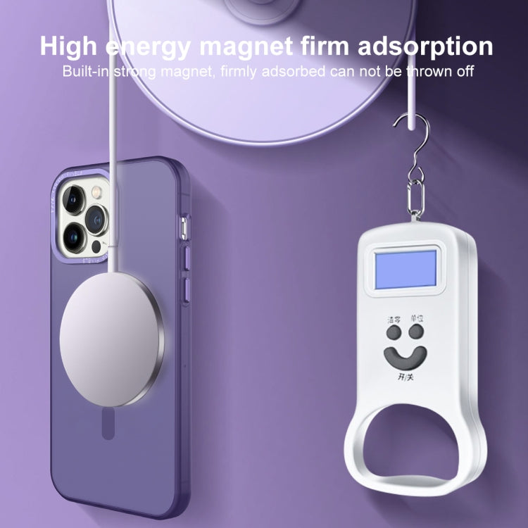 For iPhone XR MagSafe Frosted Translucent Mist Phone Case(Dark Purple) - More iPhone Cases by buy2fix | Online Shopping UK | buy2fix