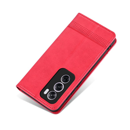 For OPPO Reno12 Pro Global AZNS Magnetic Calf Texture Flip Leather Phone Case(Red) - Reno12 Pro Cases by AZNS | Online Shopping UK | buy2fix