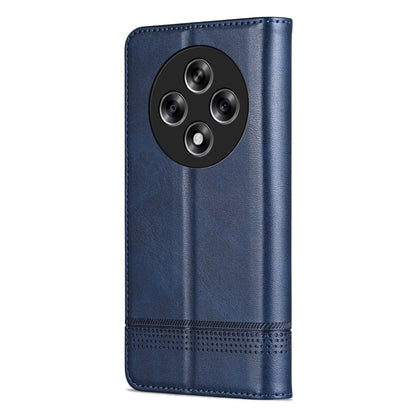 For OPPO Reno12 F 4G AZNS Magnetic Calf Texture Flip Leather Phone Case(Dark Blue) - Reno12 F Cases by AZNS | Online Shopping UK | buy2fix