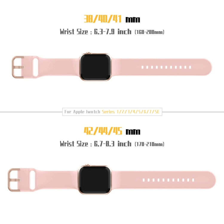 For Apple Watch SE 2022 44mm Pin Buckle Silicone Watch Band(Pink) - Watch Bands by buy2fix | Online Shopping UK | buy2fix