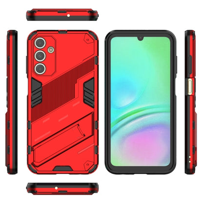 For Samsung Galaxy A15 Punk Armor 2 in 1 PC + TPU Shockproof Phone Case with Invisible Holder(Red) - Galaxy Phone Cases by buy2fix | Online Shopping UK | buy2fix