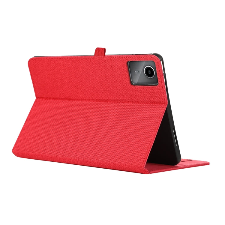 For Lenovo Tab M11 / Xiaoxin Pad 11 2024 Horizontal Flip TPU + Fabric PU Leather Tablet Case(Red) - Lenovo by buy2fix | Online Shopping UK | buy2fix