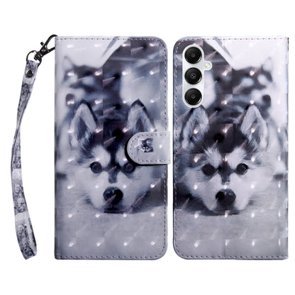 For Samsung Galaxy A05s 3D Painted Leather Phone Case(Husky) - Galaxy Phone Cases by buy2fix | Online Shopping UK | buy2fix