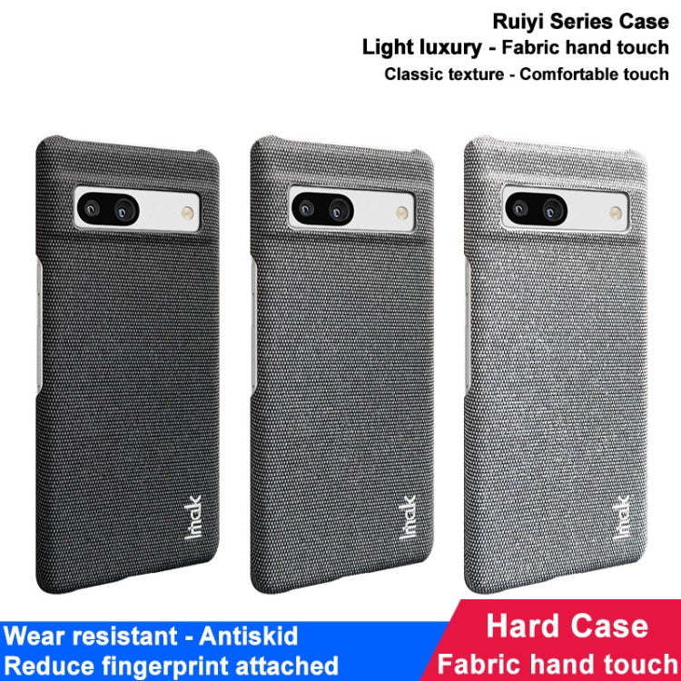 For Google Pixel 8 imak Ruiyi Series Cloth Texture PU + PC Phone Case(Dark Grey) - Google Cases by imak | Online Shopping UK | buy2fix