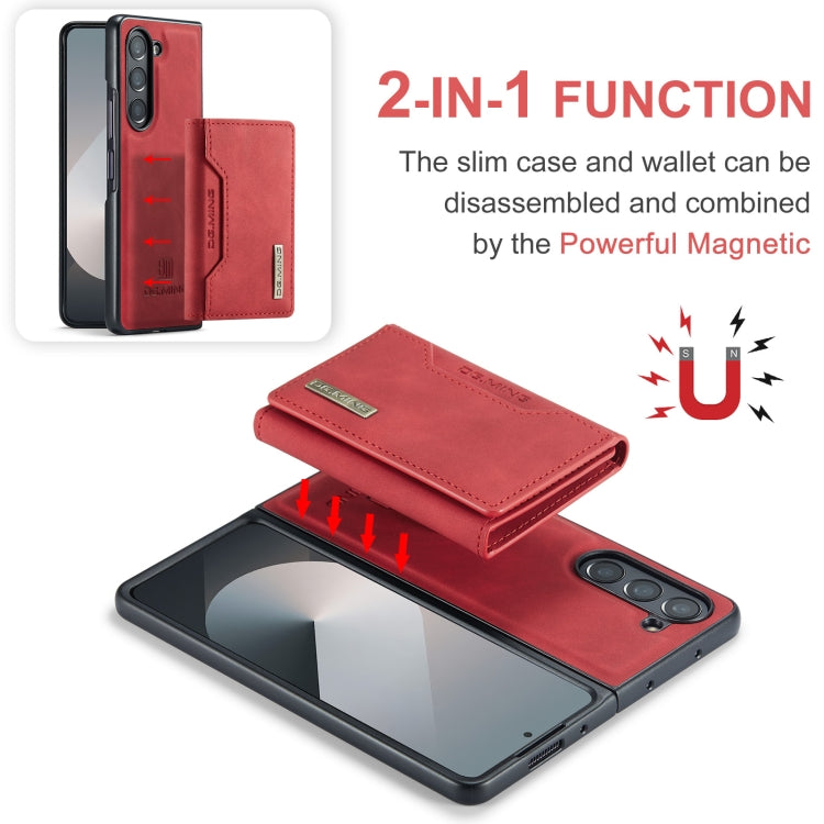 For Samsung Galaxy Z Fold6 DG.MING M2 Series 3-Fold Multi Card Bag + Magnetic Phone Case(Red) - Galaxy Z Fold6 5G Cases by DG.MING | Online Shopping UK | buy2fix