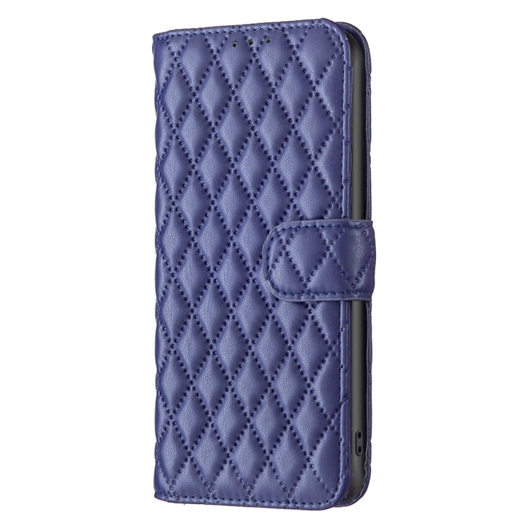 For Motorola Edge 40 Neo Diamond Lattice Wallet Flip Leather Phone Case(Blue) - Motorola Cases by buy2fix | Online Shopping UK | buy2fix