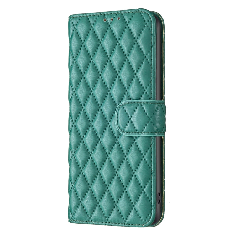 For Motorola Edge 40 Neo Diamond Lattice Wallet Flip Leather Phone Case(Green) - Motorola Cases by buy2fix | Online Shopping UK | buy2fix
