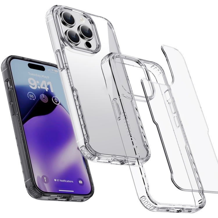 For iPhone 15 Pro Max iPAKY YG Series Transparent PC+TPU Phone Case(Transparent Black) - iPhone 15 Pro Max Cases by iPAKY | Online Shopping UK | buy2fix