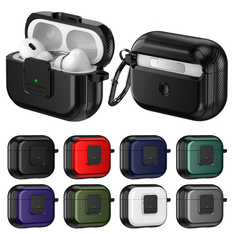 For AirPods Pro 2 TPU + PC Wireless Earphones Case with Magnetic Switch(Purple) - For AirPods Pro 2 by buy2fix | Online Shopping UK | buy2fix