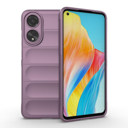 For OPPO A78 4G Global Magic Shield TPU + Flannel Phone Case(Purple) - OPPO Cases by buy2fix | Online Shopping UK | buy2fix