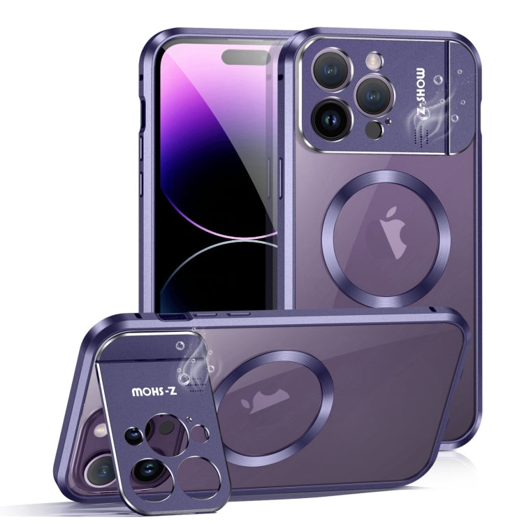 For iPhone 14 Pro Aromatherapy Holder Single-sided MagSafe Magnetic Phone Case(Purple) - iPhone 14 Pro Cases by buy2fix | Online Shopping UK | buy2fix