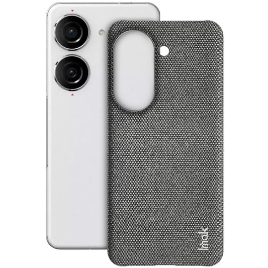 For Asus Zenfone 9 / Zenfone10 5G imak Ruiyi Series Cloth Texture PU + PC Phone Case(Dark Grey) - ASUS Cases by imak | Online Shopping UK | buy2fix
