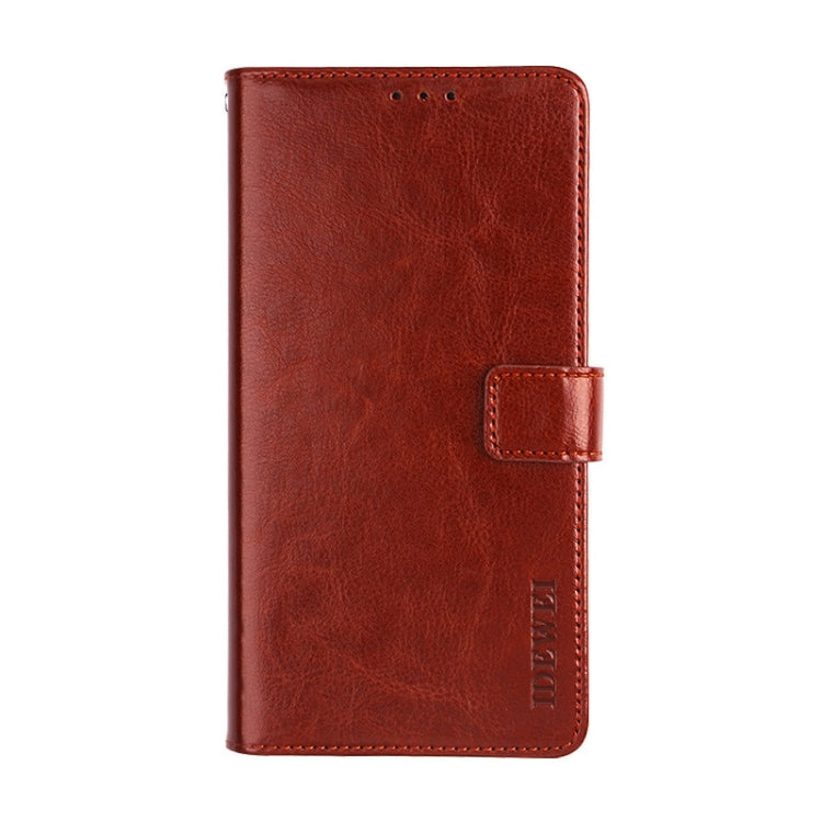 For Blackview A80 idewei Crazy Horse Texture Horizontal Flip Leather Case with Holder & Card Slots & Wallet(Brown) - More Brand by idewei | Online Shopping UK | buy2fix