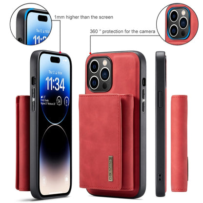 For iPhone 15 Pro DG.MING M1 Series 3-Fold Multi Card Wallet Leather Phone Case(Red) - iPhone 15 Pro Cases by DG.MING | Online Shopping UK | buy2fix