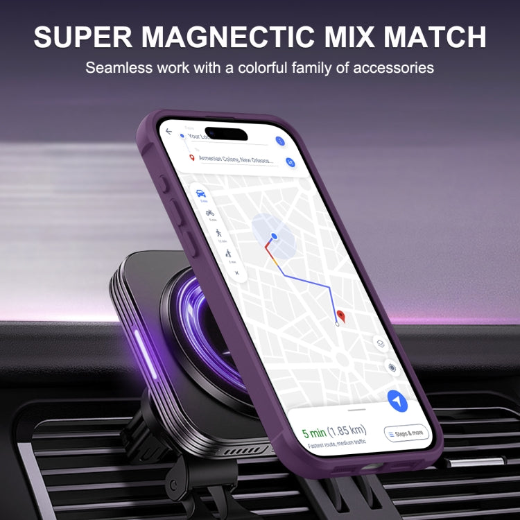 For iPhone 15 Pro MagSafe Magnetic Phone Case(Purple) - iPhone 15 Pro Cases by buy2fix | Online Shopping UK | buy2fix