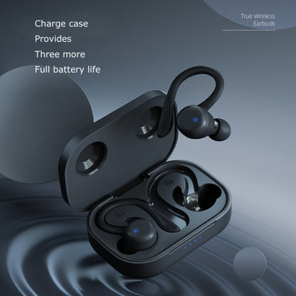 T&G T40 TWS IPX6 Waterproof Hanging Ear Wireless Bluetooth Earphones with Charging Box(Black) - TWS Earphone by T&G | Online Shopping UK | buy2fix