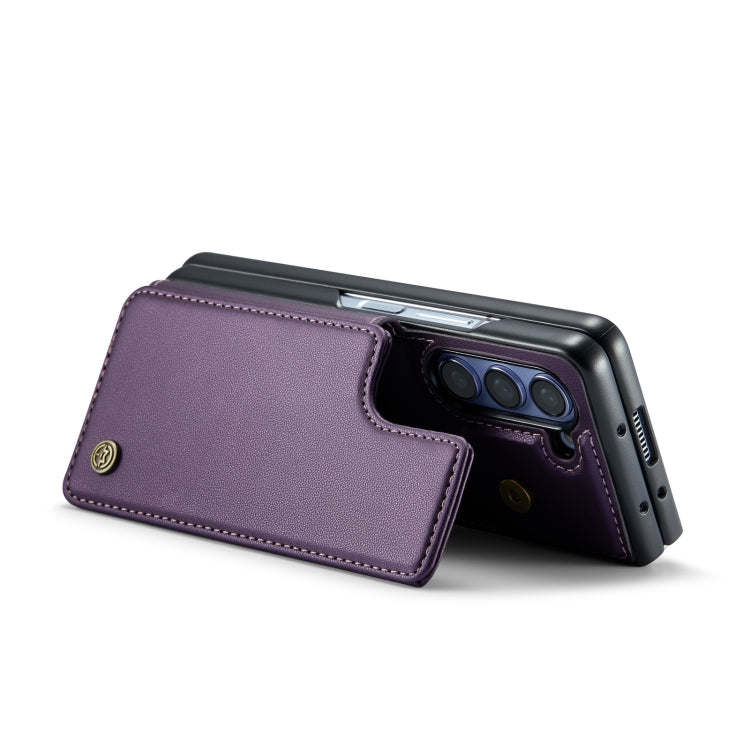 For Samsung Galaxy Z Fold5 CaseMe C22 PC+TPU Business Style RFID Anti-theft Leather Phone Case(Purple) - Galaxy Z Fold5 Cases by CaseMe | Online Shopping UK | buy2fix