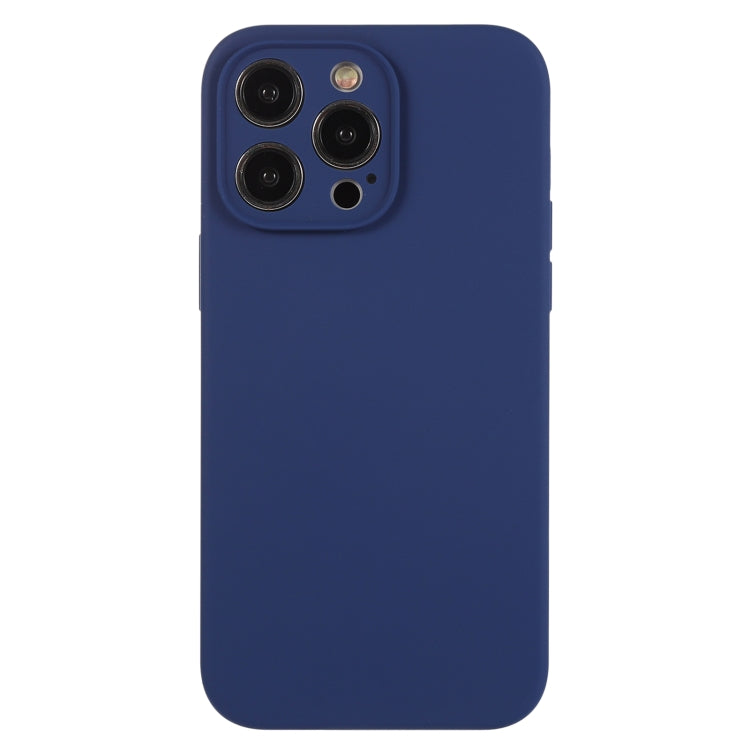 For iPhone 12 Pro Pure Color Liquid Silicone Fine Pore Phone Case(Royal Blue) - iPhone 12 / 12 Pro Cases by buy2fix | Online Shopping UK | buy2fix
