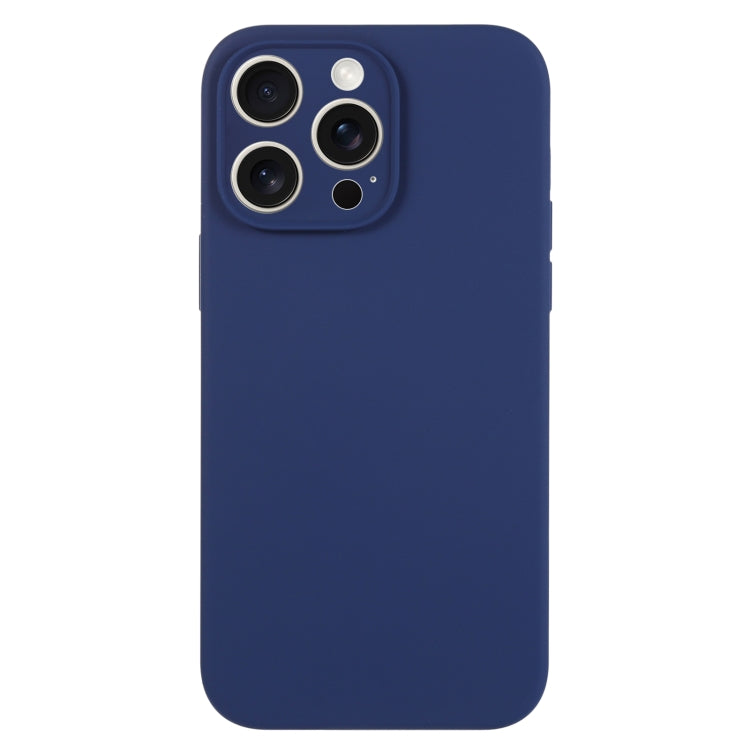 For iPhone 16 Pro Pure Color Liquid Silicone Fine Pore Phone Case(Royal Blue) - iPhone 16 Pro Cases by buy2fix | Online Shopping UK | buy2fix