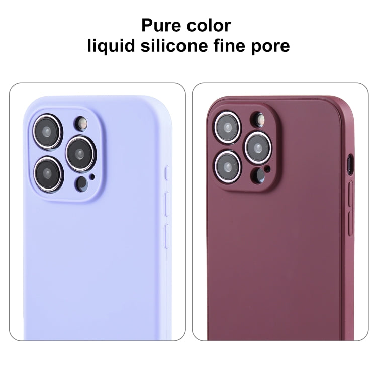 For iPhone 16 Pro Pure Color Liquid Silicone Fine Pore Phone Case(Light Purple) - iPhone 16 Pro Cases by buy2fix | Online Shopping UK | buy2fix