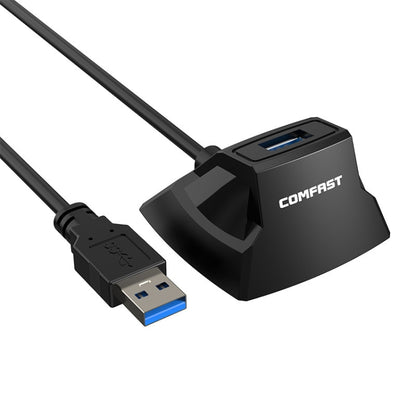 COMFAST CF-U318 1.2m High Speed USB 3.0 Extension Cable with Base(Black) - USB 3.0 by COMFAST | Online Shopping UK | buy2fix
