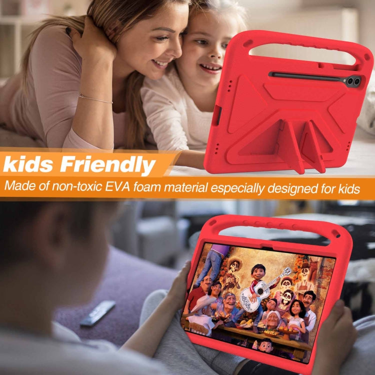 For Samsung Galaxy Tab S9+ Handle EVA Shockproof Tablet Case with Holder(Red) - Galaxy Tab S9+ Cases by buy2fix | Online Shopping UK | buy2fix