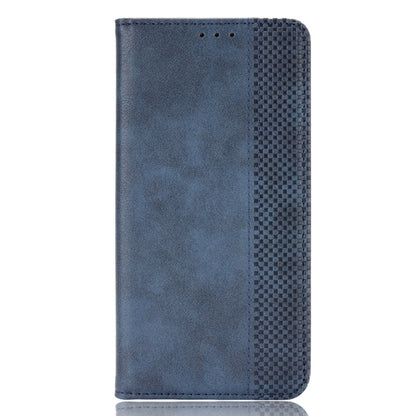 For Google Pixel Fold Magnetic Buckle Retro Texture Leather Phone Case(Blue) - Google Cases by buy2fix | Online Shopping UK | buy2fix