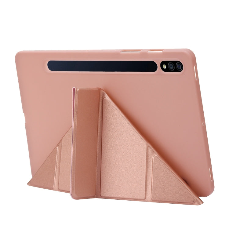 For Samsung Galaxy Tab S9 Deformation Silicone Leather Tablet Case(Red) - Galaxy Tab S9 Cases by buy2fix | Online Shopping UK | buy2fix