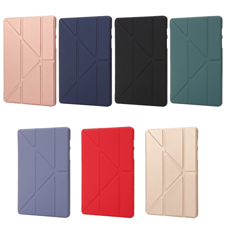 For Samsung Galaxy Tab S9 Deformation Silicone Leather Tablet Case(Gold) - Galaxy Tab S9 Cases by buy2fix | Online Shopping UK | buy2fix