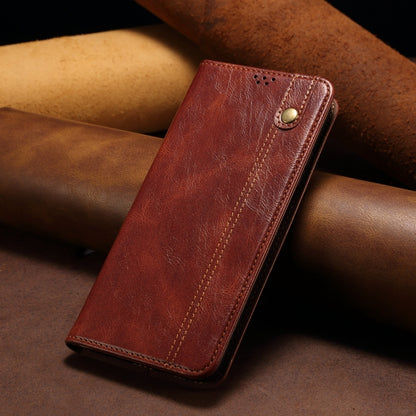 For Xiaomi Redmi 13C 5G Global Oil Wax Crazy Horse Texture Leather Phone Case(Brown) - 13C Cases by buy2fix | Online Shopping UK | buy2fix