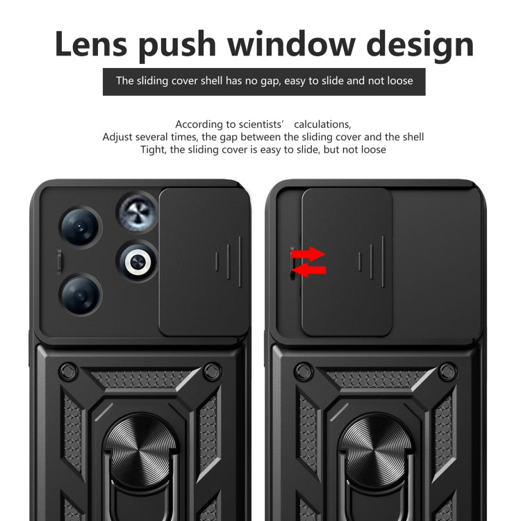 For Infinix Smart 8 Plus / 8 Pro Sliding Camera Cover Design TPU+PC Phone Case(Blue) - Infinix Cases by buy2fix | Online Shopping UK | buy2fix