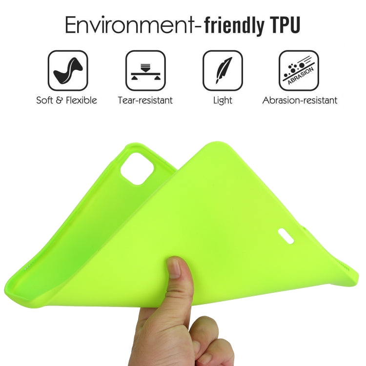 For iPad Pro 13 2024 Oil Spray Skin-friendly TPU Tablet Case(Fluorescent Green) - iPad Pro 13 2024 Cases by buy2fix | Online Shopping UK | buy2fix