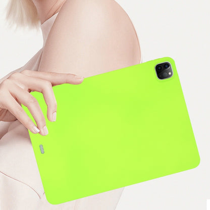 For iPad Pro 13 2024 Oil Spray Skin-friendly TPU Tablet Case(Fluorescent Green) - iPad Pro 13 2024 Cases by buy2fix | Online Shopping UK | buy2fix