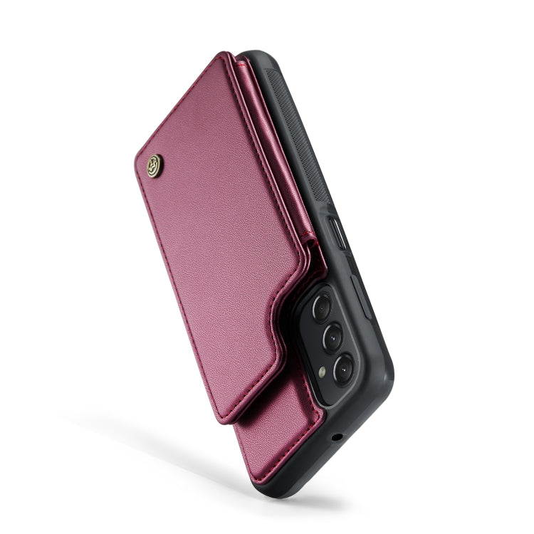 For Samsung Galaxy A24 4G CaseMe C22 Card Slots Holder RFID Anti-theft Phone Case(Wine Red) - Galaxy Phone Cases by CaseMe | Online Shopping UK | buy2fix