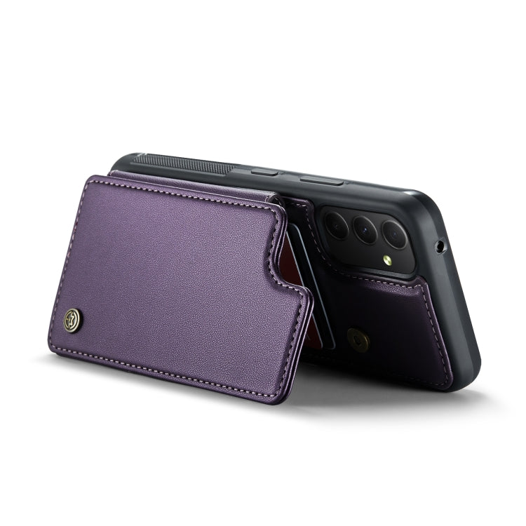 For Samsung Galaxy A34 5G CaseMe C22 Card Slots Holder RFID Anti-theft Phone Case(Purple) - Galaxy Phone Cases by CaseMe | Online Shopping UK | buy2fix