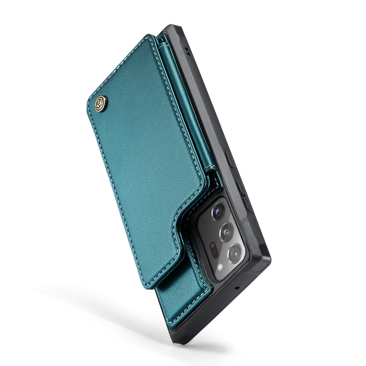 For Samsung Galaxy Note20 Ultra CaseMe C22 Card Slots Holder RFID Anti-theft Phone Case(Blue Green) - Galaxy Note20 Ultra Cases by CaseMe | Online Shopping UK | buy2fix