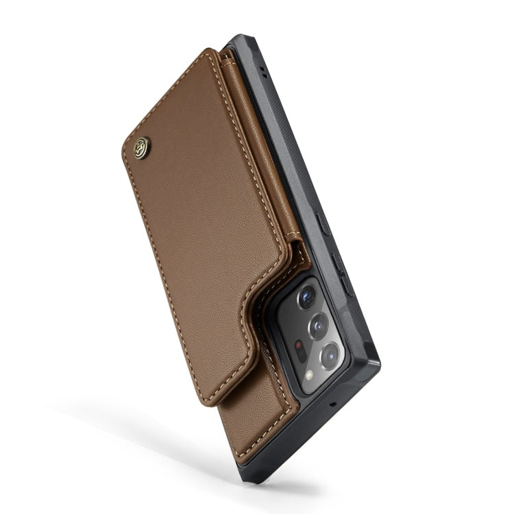 For Samsung Galaxy Note20 Ultra CaseMe C22 Card Slots Holder RFID Anti-theft Phone Case(Brown) - Galaxy Note20 Ultra Cases by CaseMe | Online Shopping UK | buy2fix