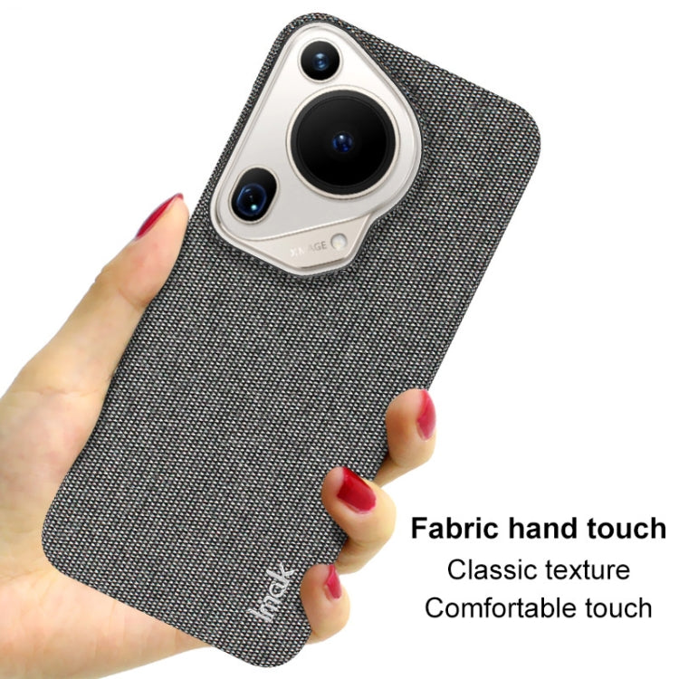 For Huawei Pura 70 Ultra imak Ruiyi Series Cloth Texture PU + PC Phone Case(Black) - Huawei Cases by imak | Online Shopping UK | buy2fix