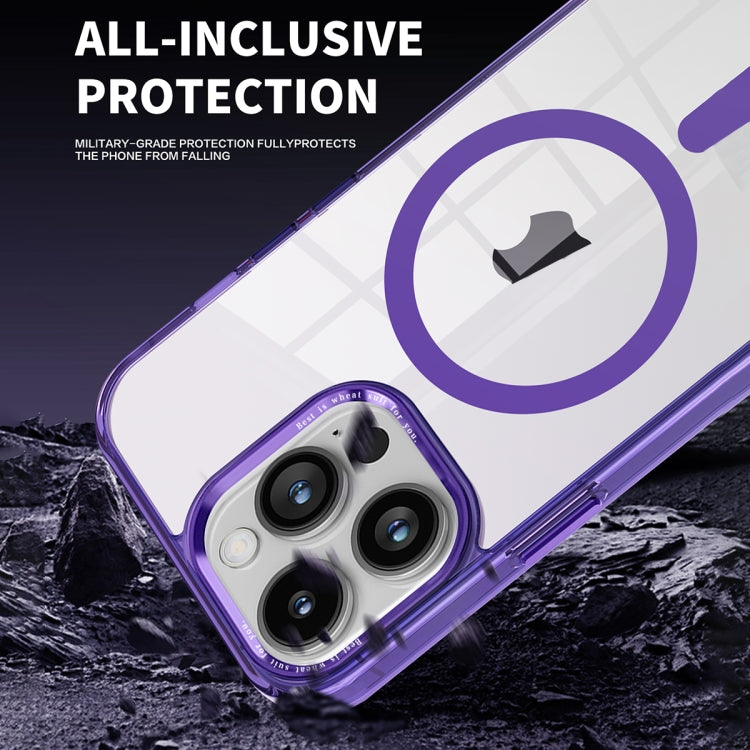 For iPhone 15 Ice Color Magnetic Series PC + Acrylic Magsafe Phone Case(Transparent) - iPhone 15 Cases by buy2fix | Online Shopping UK | buy2fix