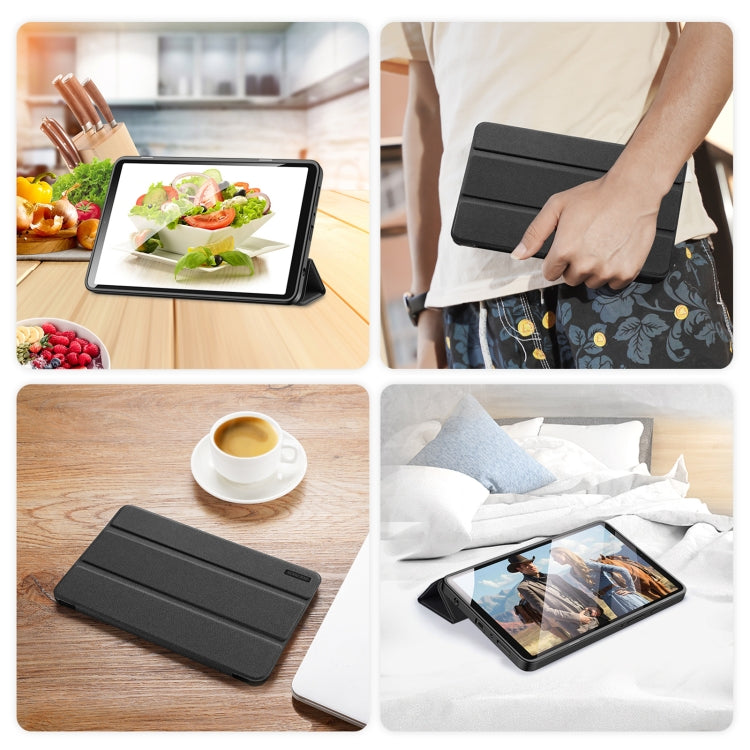 For Samsung Galaxy Tab A9 DUX DUCIS Domo Series Magnetic Flip Leather Tablet Case(Black) - Galaxy Tab A9 by DUX DUCIS | Online Shopping UK | buy2fix