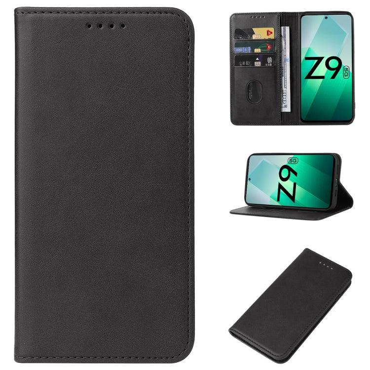 For vivo iQOO Z9 Magnetic Closure Leather Phone Case(Black) - vivo Cases by buy2fix | Online Shopping UK | buy2fix