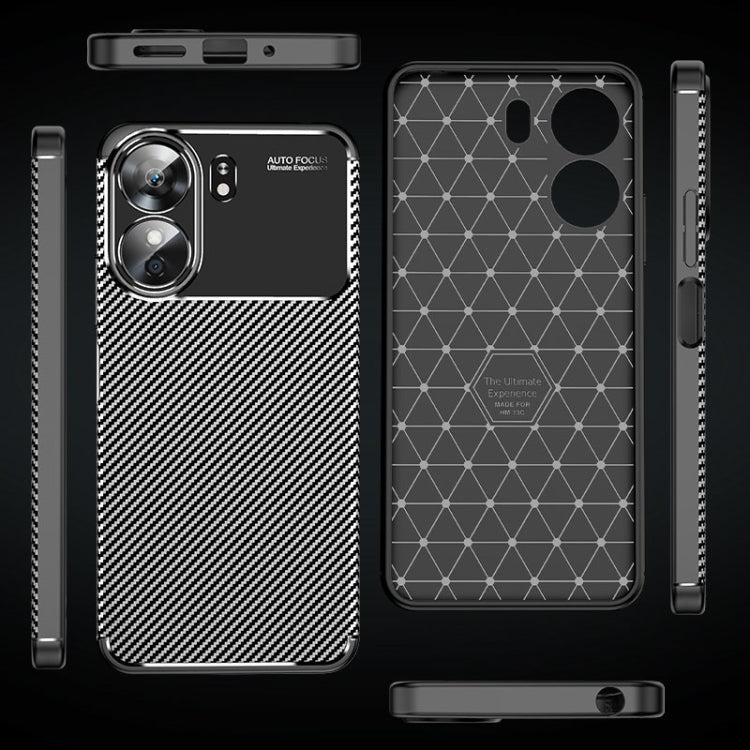 For Xiaomi Redmi 13C Carbon Fiber Texture Shockproof TPU Phone Case(Black) - 13C Cases by buy2fix | Online Shopping UK | buy2fix