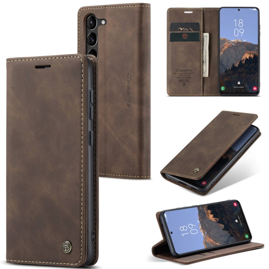 For Samsung Galaxy S24 5G CaseMe 013 Multifunctional Horizontal Flip Leather Phone Case(Coffee) - Galaxy S24 5G Cases by CaseMe | Online Shopping UK | buy2fix