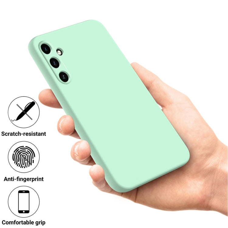 For Samsung Galaxy A15 4G / A15 5G Pure Color Liquid Silicone Shockproof Full Coverage Phone Case(Green) - Galaxy Phone Cases by buy2fix | Online Shopping UK | buy2fix