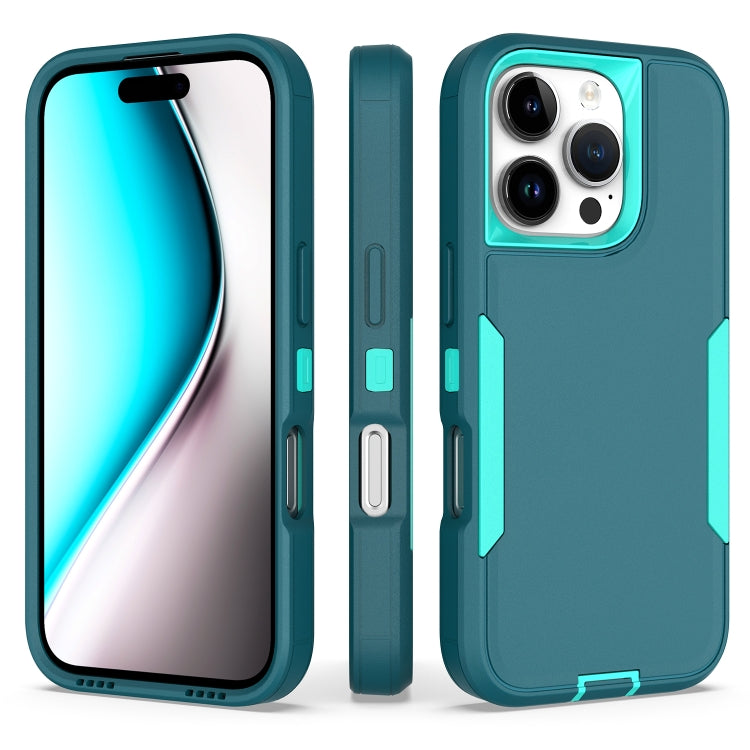 For iPhone 16 Pro 2 in 1 Magnetic PC + TPU Phone Case(Blue+Blue Green) - iPhone 16 Pro Cases by buy2fix | Online Shopping UK | buy2fix