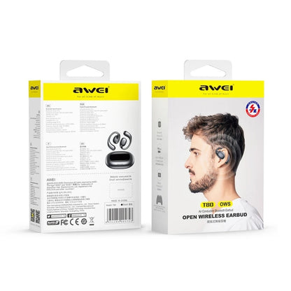 awei T80 Air Conduction Sport TWS Bluetooth Earbuds(Black) - TWS Earphone by awei | Online Shopping UK | buy2fix